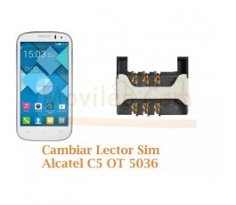 Cambiar Lector Sim Alcatel C5 OT5036 OT-5036 - Imagen 1