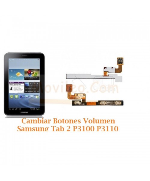 Cambiar Botones Volumen Samsung Tab 2 P3100 P3110 - Imagen 1