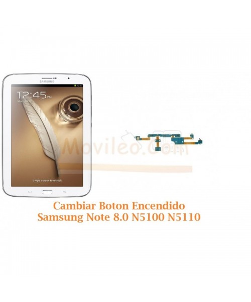 Cambiar Boton Encendido Samsung Note 8.0 N5100 N5110 - Imagen 1