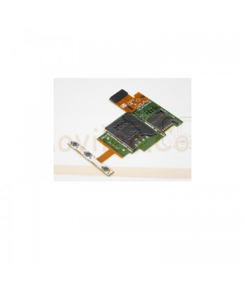 Modulo Lector Sim , Lector Micro Sd, Boton de encendido y Volumen para Sony Xperia J, St26, St26i - Imagen 1