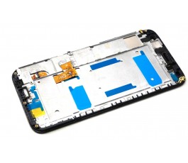 Pantalla completa tactil y lcd display con marco para Huawei G7 negra