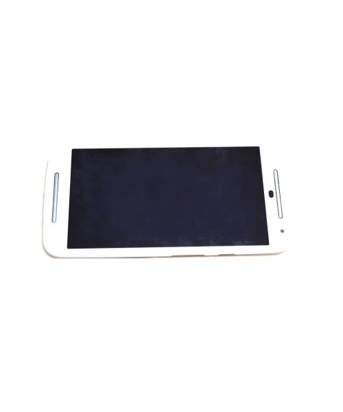 Pantalla completa con marco Motorola Moto G 2º gen 4G XT1072 blanca