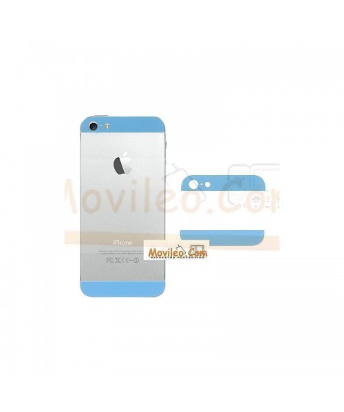 Carcasa embellecedor superior e inferior azul clarito para iPhone 5 - Imagen 1