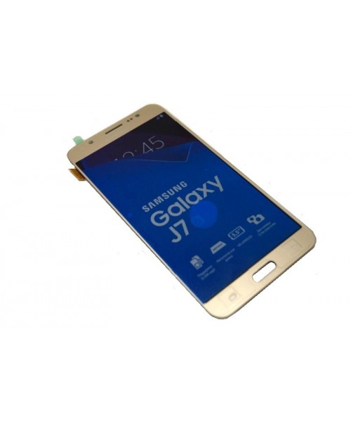 Pantalla completa tactil y lcd Samsung Galaxy J7 2016 J710 dorada