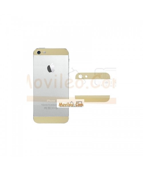 Carcasa embellecedor superior e inferior oro para iPhone 5 - Imagen 1