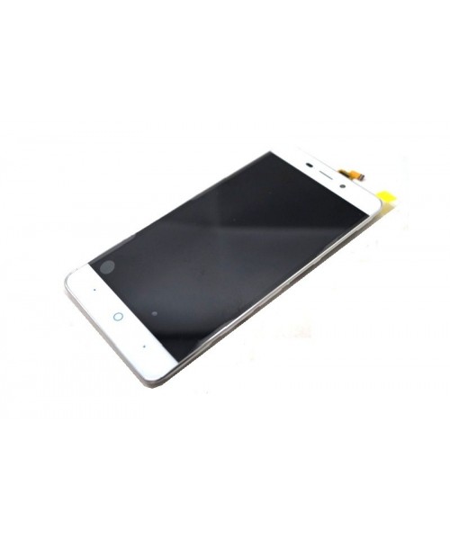 Pantalla completa tactil lcd y marco para Zte Blade X3 A452 blanca