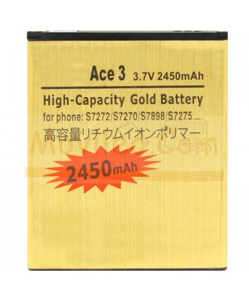 Bateria Gold de 2450mAh para Samsung Galaxy Ace 3 s7270 s7275 s7275r - Imagen 1