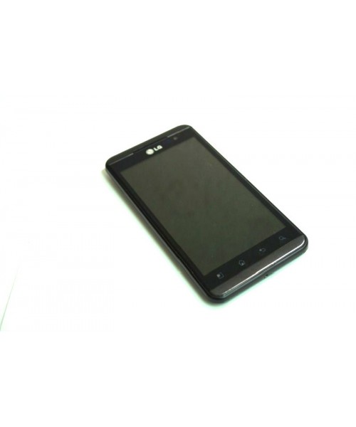 Pantalla completa lcd tactil y marco para LG Optimus 3D P920 negra de desmontaje
