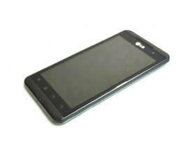 Pantalla completa lcd tactil y marco para LG Optimus 3D P920 negra de desmontaje