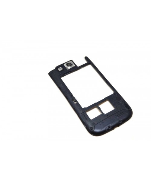 Carcasa intermedia para Samsung Galaxy S3 I9300 negra de desmontaje