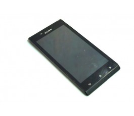 Pantalla completa lcd tactil y marco para Sony Xperia J St26i de desmontaje