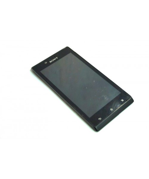 Pantalla completa lcd tactil y marco para Sony Xperia J St26i de desmontaje