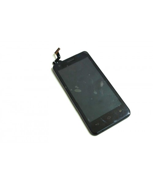 Pantalla completa lcd tactil y marco Vodafone Smart 4 Turbo 889N negra