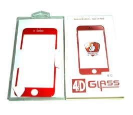 Cristal templado para iPhone 6 y 6s 4,7´´ rojo