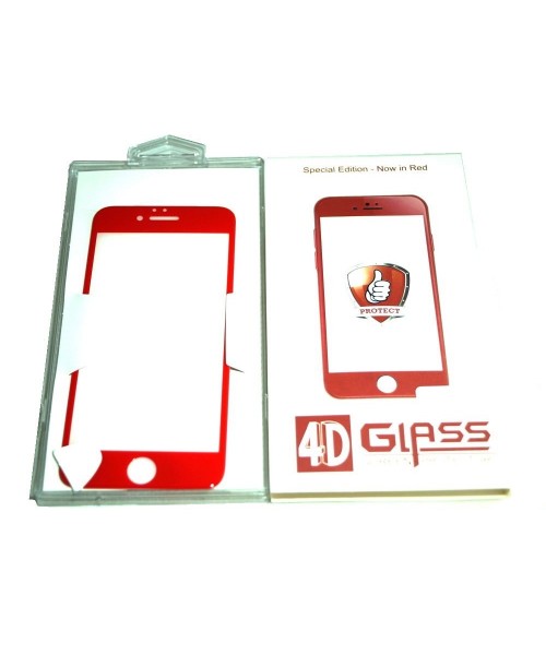 Cristal templado para iPhone 6 Plus y 6s Plus 5.5´´ rojo