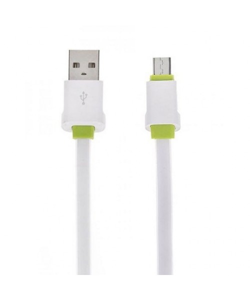 Cable micro Usb Ldnio LS01 de 2m blanco con verde