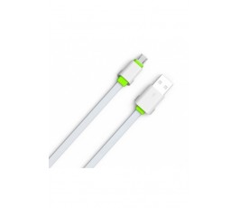 Cable micro Usb Ldnio LS01 de 2m blanco con verde