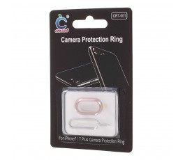 Embellecedor protector de cámara trasera para iPhone 7 Plus oro rosa