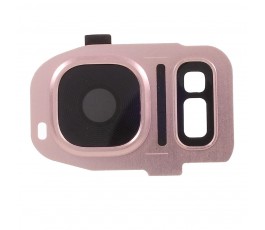 Embellecedor y cristal cámara Samsung S7 G930 S7 Edge G935 rosa
