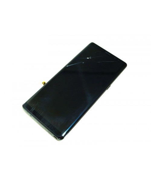 Pantalla completa táctil lcd y marco para Samsung Galaxy Note 8 negra original con tara