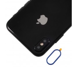 Embellecedor protector de cámara trasera para iPhone X 10 azul