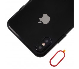 Embellecedor protector de cámara trasera para iPhone X 10 rojo