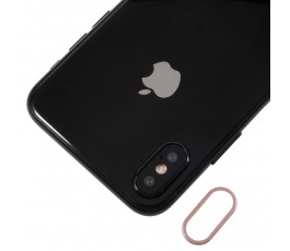 Embellecedor protector de cámara trasera para iPhone X 10 oro rosa