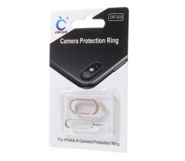 Embellecedor protector de cámara trasera para iPhone X 10 oro rosa