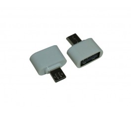 USB Conector Adaptador OTG USB a Micro Usb blanco