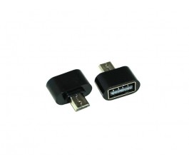 USB Conector Adaptador OTG USB a Micro Usb negro