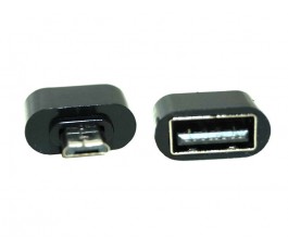 USB Conector Adaptador OTG USB a Micro Usb negro