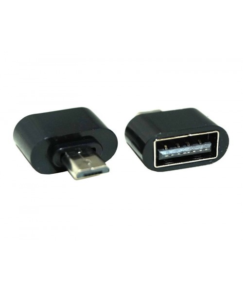 USB Conector Adaptador OTG USB a Micro Usb negro