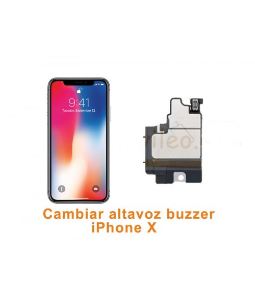 Cambiar altavoz buzzer iPhone X 10