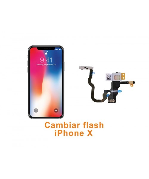 Cambiar flash iPhone X 10