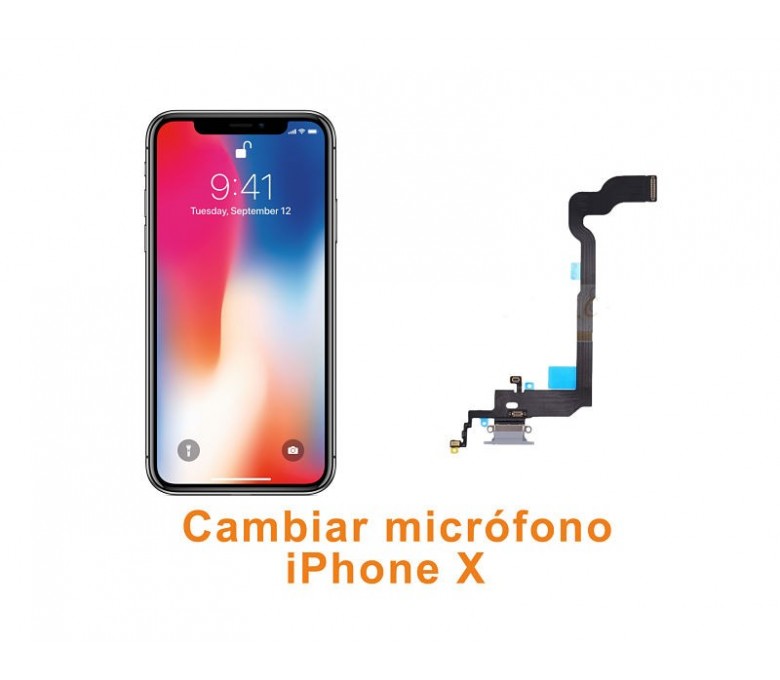 Cambiar Micrófono Iphone X 10 Reparación de Móvil Madrid