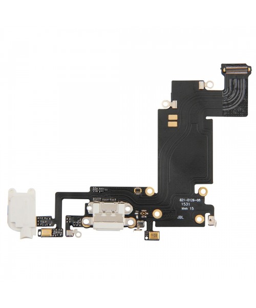 Flex conector carga y micrófono para iPhone 6S Plus blanco