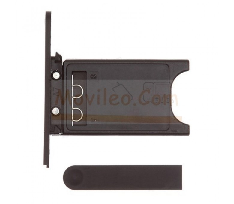 Porta sim y tapa micro usb para Nokia Lumia 800 Negro - Imagen 1