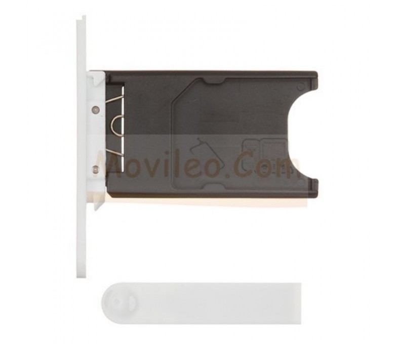 Porta sim y tapa micro usb para Nokia Lumia 800 Blanco - Imagen 1