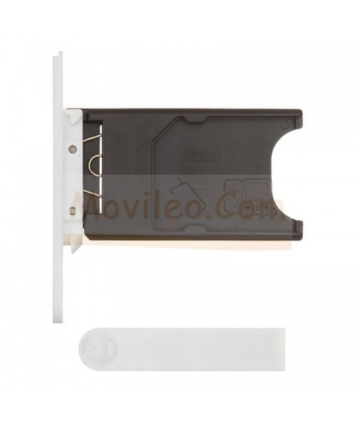 Porta sim y tapa micro usb para Nokia Lumia 800 Blanco - Imagen 1