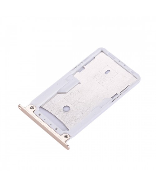 Porta tarjeta sim y microSD para Xiaomi Redmi Note 4X dorada