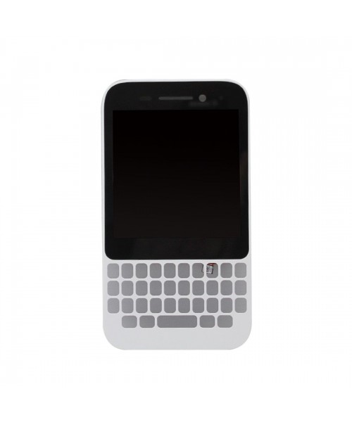 Pantalla completa con marco para Blackberry Q5 blanca