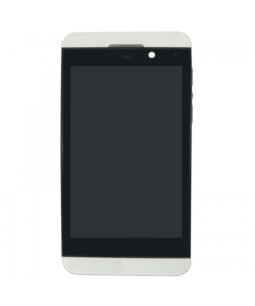 Pantalla Completa con Marco para Blackberry Z10 version 4G blanca