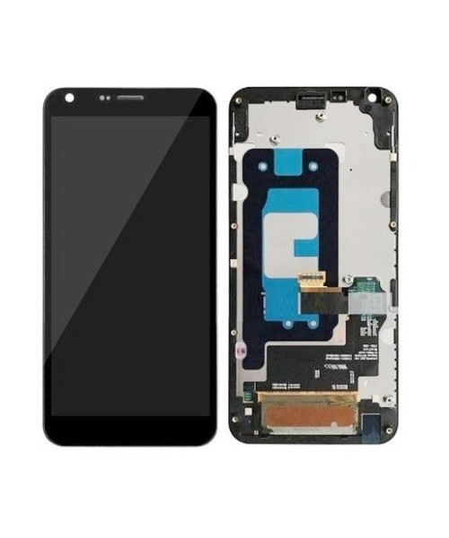 Pantalla completa con marco para Lg Q6 M700 negra