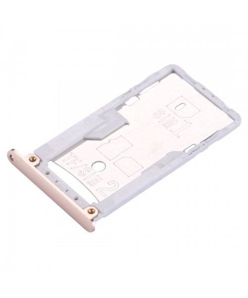 Porta tarjeta sim y microSD para Xiaomi Redmi 3 3S 3X dorado