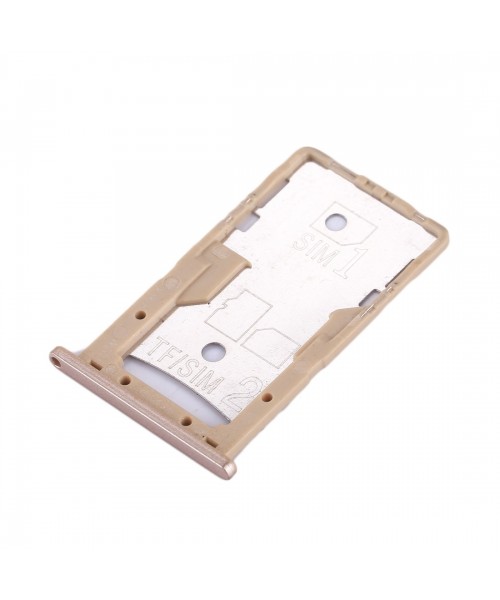 Porta tarjeta sim y microSD para Xiaomi Redmi 4A dorado