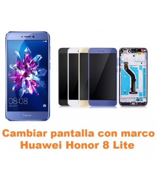 Cambiar pantalla completa con marco Huawei Honor 8 Lite