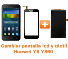 Cambiar pantalla completa lcd y táctil Huawei Y5 Y560