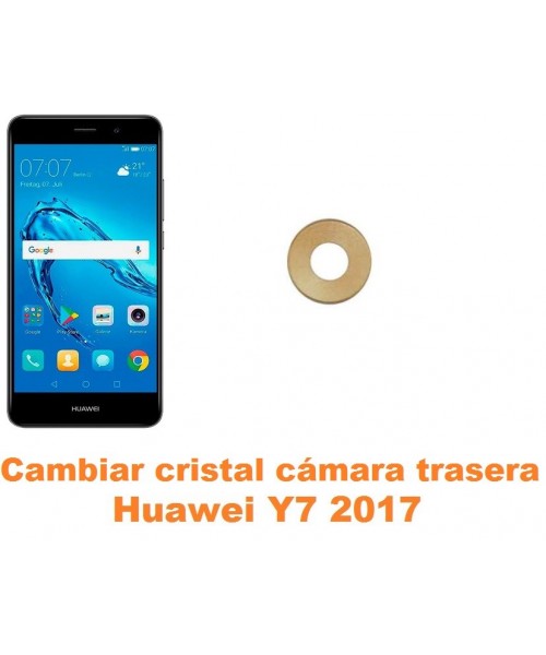 Cambiar cristal cámara trasera Huawei Y7 2017