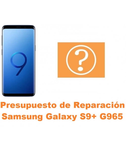 Presupuesto de reparación Samsung Galaxy S9 Plus G965