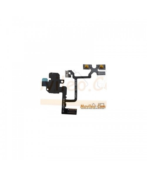 Cable flex con conector de auriculares negro para iPhone 4 4g - Imagen 1